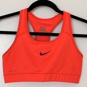 Nike Sports Bra, orange/pink - size medium